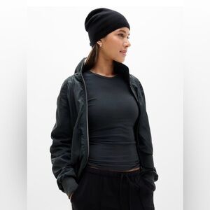 NWT Athleta Core Refined Black Beanie Sz OS